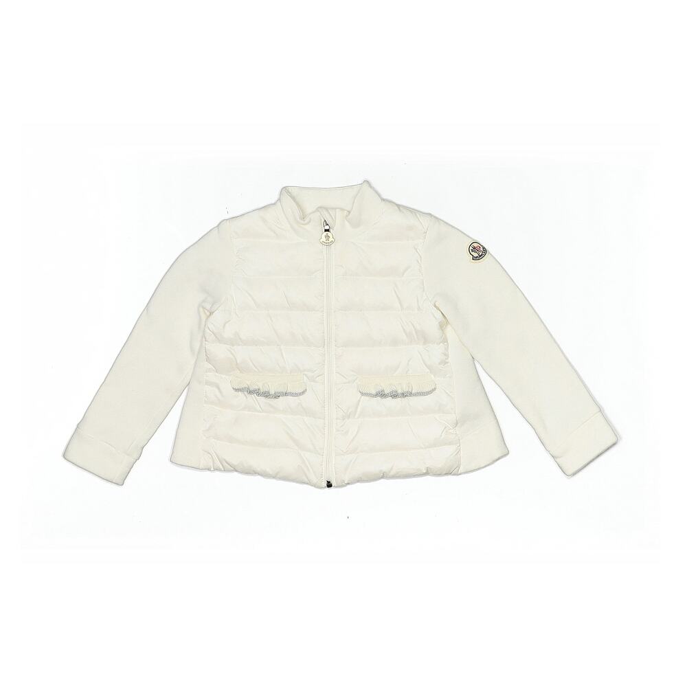 Authentic Moncler White Toddler Full Zip Jacket Size 2 Goose Down